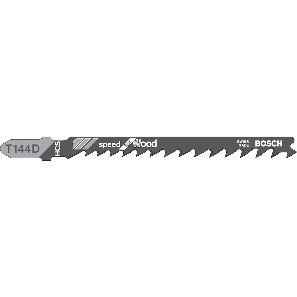 T144D 4", 6TPI, HCS Bosch Shank Jigsaw Blade (5 pk)