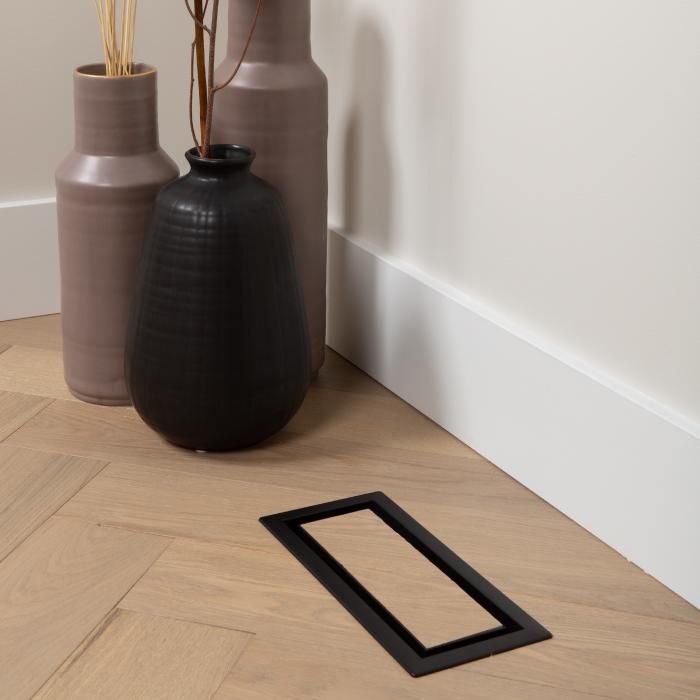 1c369cc4 593c 11ec bd35 f6968cef729a ARIA OG [SUPPLY] FRAMED FLOOR VENT [LUXE] 4" X 12" - MATTE BLACK